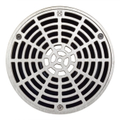 Sioux Chief QuadDrain Round Floor Drain w/ Nickel Bronze Strainer & Ring, PVC 2" Hub x 3" Inside Fit - Image 4