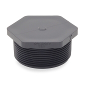 Spears 3" PVC (Sch 80) Threaded Plug (MIP) - Image 1