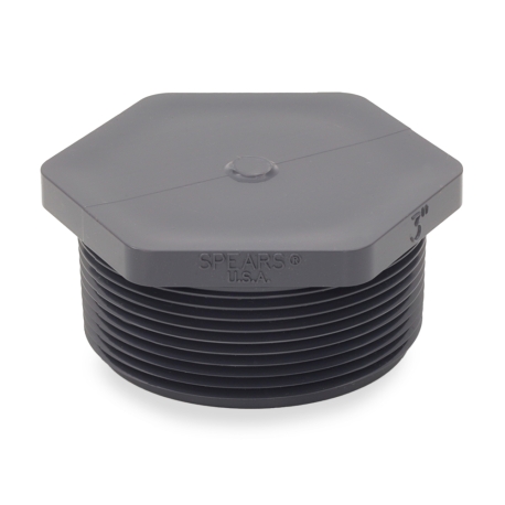 Spears 3" PVC (Sch 80) Threaded Plug (MIP)