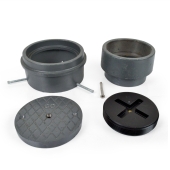 Sioux Chief Basic Adjustable Cleanout Assembly, Round, Cast Iron, 4" No-Hub Connection - Image 4