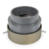 Sioux Chief Basic Adjustable Cleanout Assembly, Round, Nickel-Bronze, 4" No-Hub Connection - Image 2