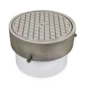 Sioux Chief Basic Adjustable Cleanout Assembly, Round, Nickel-Bronze, PVC 4" Hub - Image 1