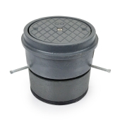 Sioux Chief Basic Adjustable Cleanout Assembly, Round, Cast Iron, 4" Push-Fit Connection - Image 1