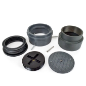 Sioux Chief Basic Adjustable Cleanout Assembly, Round, Cast Iron, 4" Push-Fit Connection - Image 2