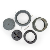 Sioux Chief Basic Adjustable Cleanout Assembly, Round, Cast Iron, 4" Push-Fit Connection - Image 3