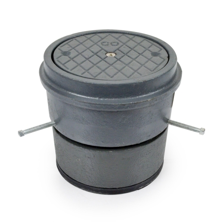 Sioux Chief Basic Adjustable Cleanout Assembly, Round, Cast Iron, 4" Push-Fit Connection