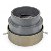 Basic Adjustable Cleanout Assembly, Round, Nickel-Bronze, 4" No-Hub Connection Sioux Chief