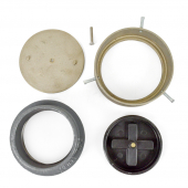 Basic Adjustable Cleanout Assembly, Round, Nickel-Bronze, 4" No-Hub Connection Sioux Chief