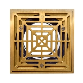 Sioux Chief High-Capacity, Square PVC Shower Tile/Pan Drain w/ Brushed Bronze Strainer, 3" Hub - Image 3