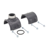 Spears 4" PVC Pipe x 1-1/2" FIP Threaded SR (Special Reinforced) Clamp-On Saddle Tee, Sch 80 - Image 2