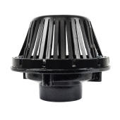 Sioux Chief Cast Iron Roof Drain w/ Plastic Dome Strainer, 4" No-Hub - Image 3