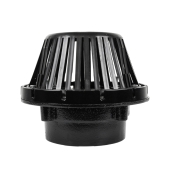 Sioux Chief Cast Iron Roof Drain w/ Plastic Dome Strainer, 6" No-Hub - Image 3