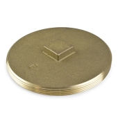 Sioux Chief Heavy-Duty Brass Threaded Cleanout Plug w/ Raised Square Head, 6" MIP - Image 1