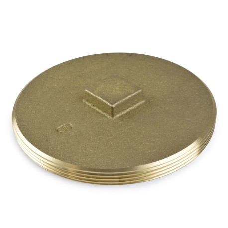 Sioux Chief Heavy-Duty Brass Threaded Cleanout Plug w/ Raised Square Head, 6" MIP