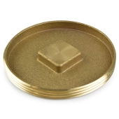 Sioux Chief Heavy-Duty Brass Threaded Flush Cleanout Plug w/ Countersunk Square Head, 4" MIP - Image 2