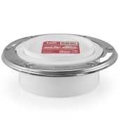 Sioux Chief 4" Hub, Total Knockout Closet Flange (TKO) w/ Swivel St. Steel Ring, SCH40 PVC - Image 1