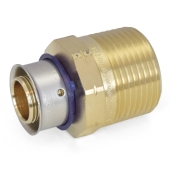 Viega 3/4" PEX Press x 1" Male Threaded Adapter, Lead-Free Bronze - Image 1