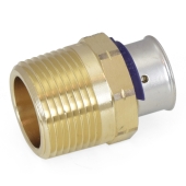 Viega 3/4" PEX Press x 1" Male Threaded Adapter, Lead-Free Bronze - Image 2