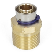 Viega 3/4" PEX Press x 1" Male Threaded Adapter, Lead-Free Bronze - Image 4