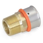 Viega 1" PEX Press x 3/4" Male Threaded Adapter, Lead-Free Bronze - Image 2
