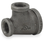 Matco-Norca 1" x 1/2" x 1/2" Black Tee (Imported) - Image 2