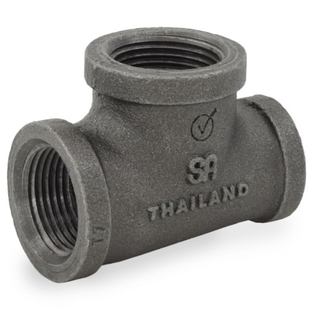 Matco-Norca 1" x 3/4" x 1" Black Tee (Imported)