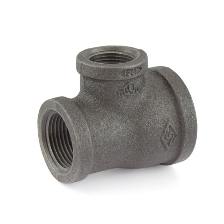 Matco-Norca 1-1/4" x 1" x 3/4" Black Tee (Imported)