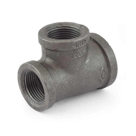 Matco-Norca 1-1/4" x 1" x 1" Black Tee (Imported)