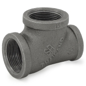 Matco-Norca 1-1/4" x 1" x 1-1/4" Black Tee (Imported) - Image 1