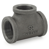 Matco-Norca 1-1/2" x 1-1/2" x 1-1/4" Black Tee (Imported) - Image 1