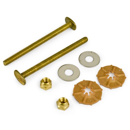 Hercules 1/4" x 3-1/2" long Johni Quick Bolts Extra-Long Solid Brass Closet Bolts Kit