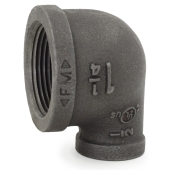 1-1/4" x 1/2" Black 90&deg; Elbow (Imported) Matco-Norca