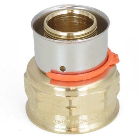 Viega 91560, PureFlow 1" PEX Press X 1" FPT Adapter Fitting Bronze ...