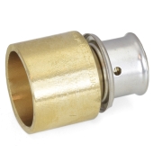 Viega 1/2" PEX Press x 3/4" Copper Pipe Adapter, Lead-Free Bronze - Image 2