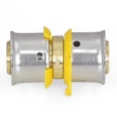 Viega 1/2" PEX x 1/2" PEX Press Coupling, Lead-Free Bronze - Image 2