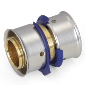 Viega 3/4" PEX x 3/4" PEX Press Coupling, Lead-Free Bronze - Image 1