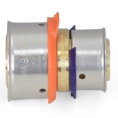 Viega 1" PEX x 3/4" PEX Press Coupling, Lead-Free Bronze - Image 2