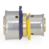 3/4" PEX x 1/2" PEX Press Coupling, Lead-Free Bronze Viega