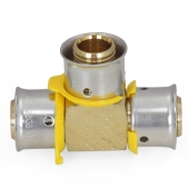 Viega 1/2" x 1/2" x 1/2" PEX Press Tee, Lead-Free Bronze - Image 2