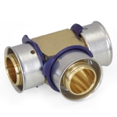 Viega 3/4" x 3/4" x 3/4" PEX Press Tee, Lead-Free Bronze - Image 3