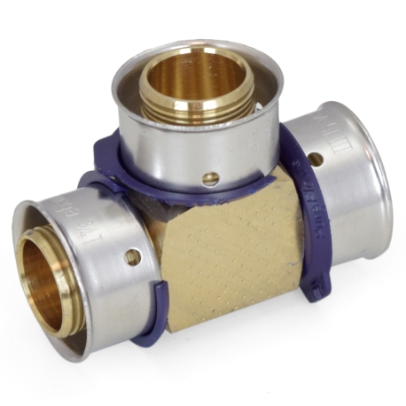 Viega 3/4" x 3/4" x 3/4" PEX Press Tee, Lead-Free Bronze