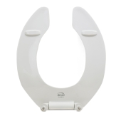 Bemis Bemis 955CT (White) Commerical Plastic Round Toilet Seat w/ Check Hinges, Heavy-Duty - Image 3