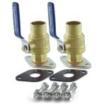 1-1/4" Sweat Pump Isolation Valves (pair)