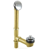 Sioux Chief Lift and Turn Bathtub Drain Waste (Full Kit) w/ Chrome Plated Trim, 20GA Tubular Brass, 2-hole - Image 2