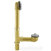 Sioux Chief Lift and Turn Bathtub Drain Waste (Full Kit) w/ Chrome Plated Trim, 20GA Tubular Brass, 2-hole - Image 3