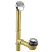 Sioux Chief Pop Up Bathtub Drain Waste (Full Kit) w/ Chrome Plated Trim, 20GA Tubular Brass, 2-hole - Image 1