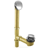 Sioux Chief Pop Up Bathtub Drain Waste (Full Kit) w/ Chrome Plated Trim, 20GA Tubular Brass, 2-hole - Image 2