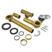 Sioux Chief Pop Up Bathtub Drain Waste (Full Kit) w/ Chrome Plated Trim, 20GA Tubular Brass, 2-hole - Image 4