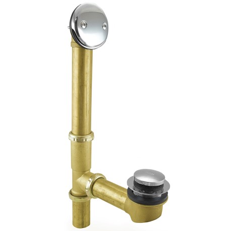 Sioux Chief Pop Up Bathtub Drain Waste (Full Kit) w/ Chrome Plated Trim, 20GA Tubular Brass, 2-hole