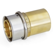 Viega 1" PEX Press x 1" Copper Fitting Adapter, Lead-Free Bronze - Image 1